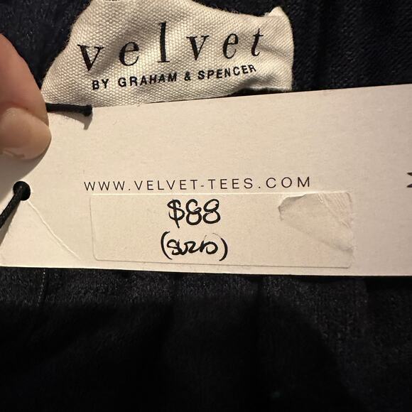 Velvet by Graham and Spencer Viscose Blend Midi Knit Dress Blue Women Small NWT - Picture 2 of 10